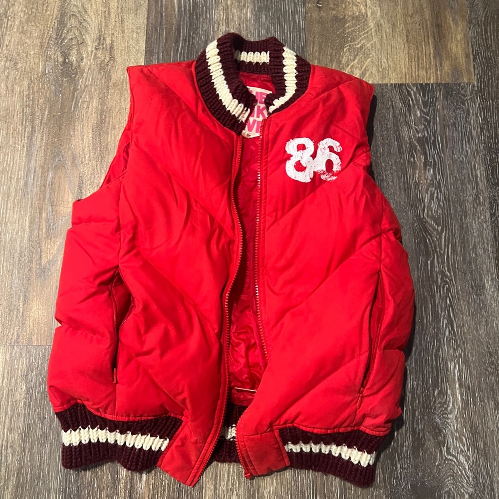 Victoria's Secret Red Puffer Vest